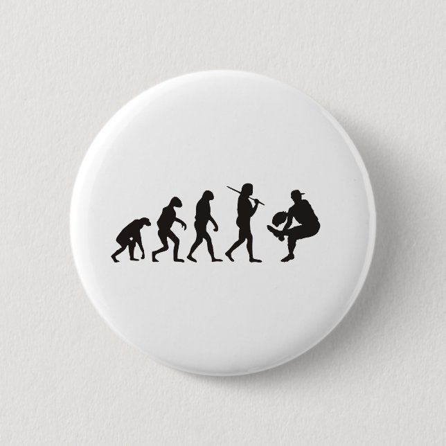 Badge Rond 5 Cm L'Évolution Du Pitcher De Baseball (Devant)
