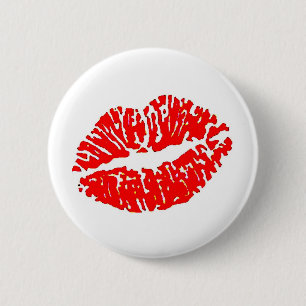 Badge Rond 5 Cm lèvres-7571-rouge