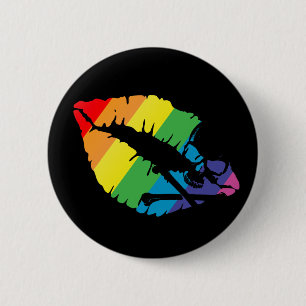 Badge Rond 5 Cm lèvres de poison