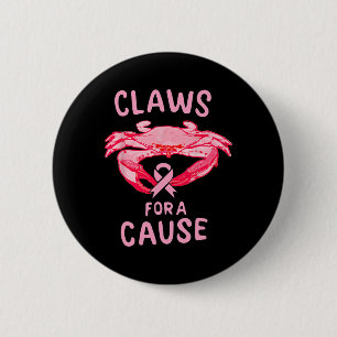 Badge Rond 5 Cm Lèvres De Sensibilisation Au Cancer Pour Le Crabe