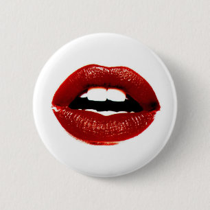 Badge Rond 5 Cm Lèvres de sucre