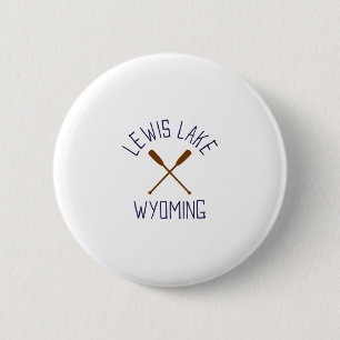 Badge Rond 5 Cm Lewis Lake Wyoming Plein air Vintage 1 