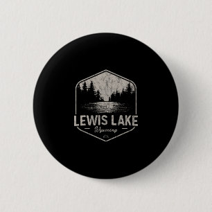 Badge Rond 5 Cm Lewis Lake Wyoming Plein air Vintage 3 