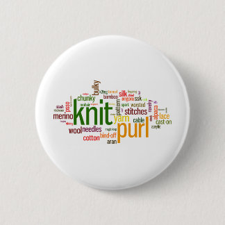 Badge Rond 5 Cm Lexique de tricot - mots pour des tricoteuses !