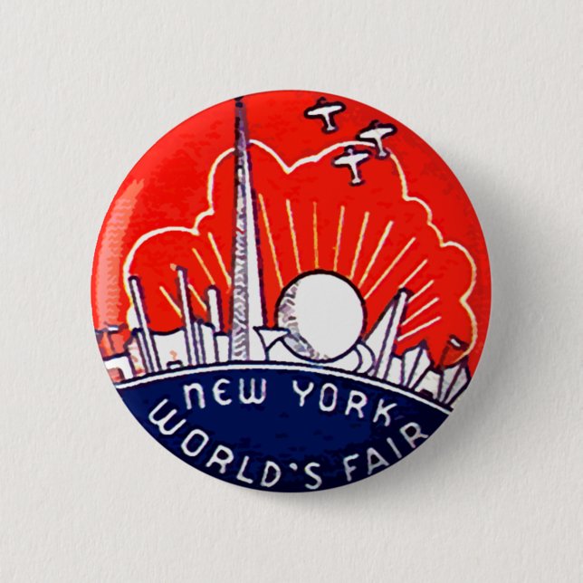 Badge Rond 5 Cm L'Exposition universelle de NY - bouton (Devant)