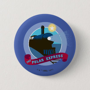 Badge Rond 5 Cm L'Express polaire   Insigne de train Vintage