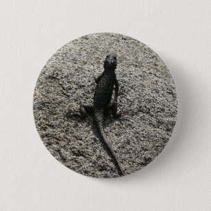Badge Rond 5 Cm Lézard noir