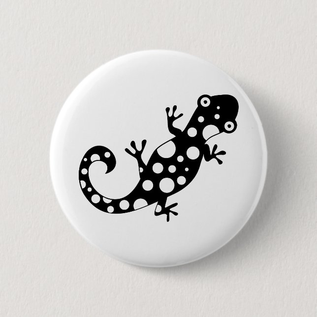 Badge Rond 5 Cm Lézard tacheté (Devant)