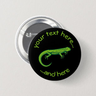 Badge Rond 5 Cm Lézard vert