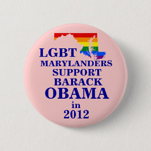 Badge Rond 5 Cm LGBT Marylander pour Obama 2012