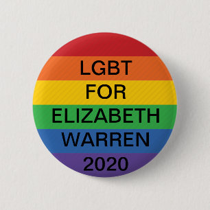 Badge Rond 5 Cm LGBT pour Elizabeth Warren President 2020 Button