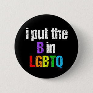 Badge Rond 5 Cm LGBTQ bisexuel drôle