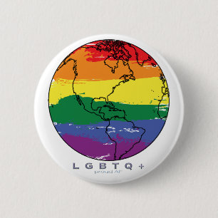 Badge Rond 5 Cm LGBTQ+ Fière mondiale AF