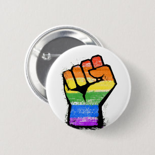 Badge Rond 5 Cm LGBTQ - Fierté traditionnelle arc-en-ciel