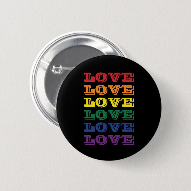 Badge Rond 5 Cm LGBTQ Gay pride Love Personnalisable Texte Répété (Devant & derrière)