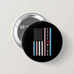 Badge Rond 5 Cm LGBTQ Transgender Pride Love remporte le drapeau a