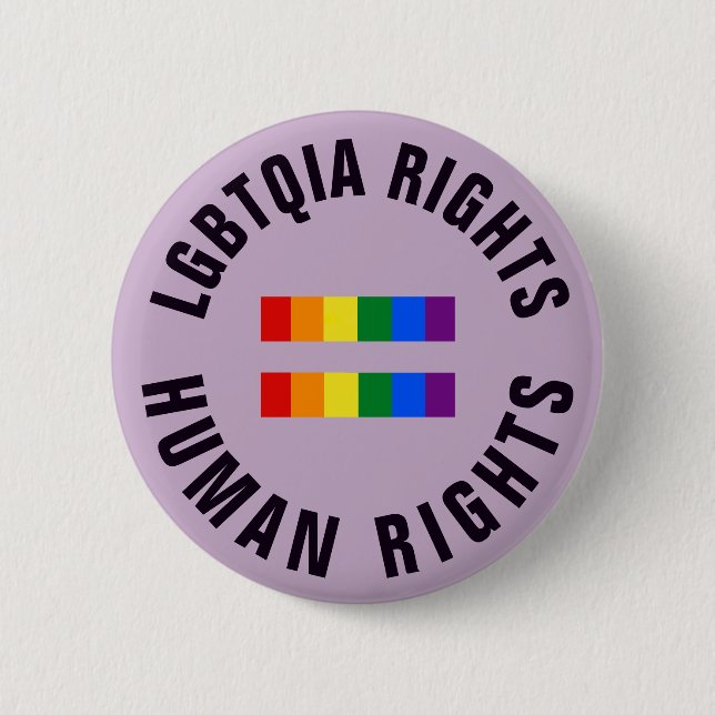Badge Rond 5 Cm LGBTQIA redresse des droits de l'homme égaux (Devant)