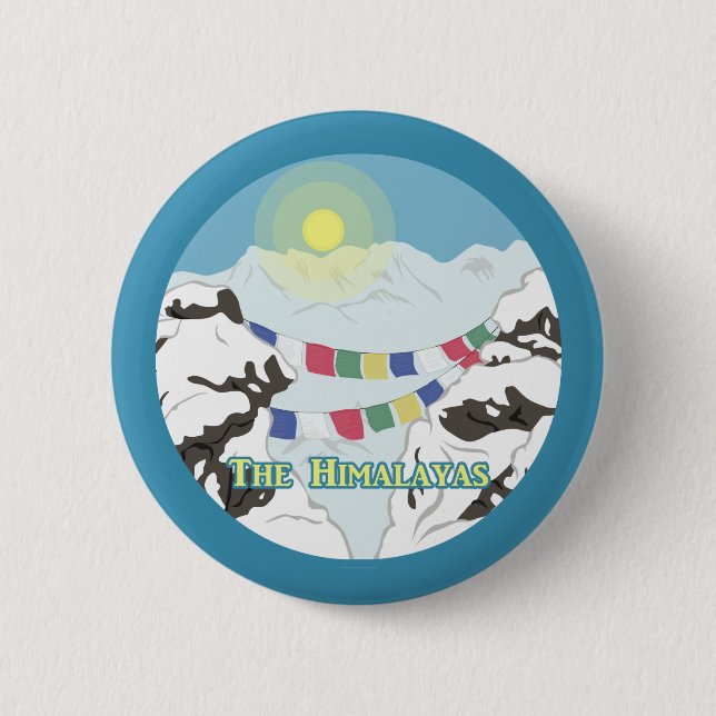 Badge Rond 5 Cm L'Himalaya (Devant)