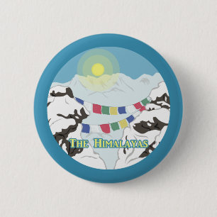 Badge Rond 5 Cm L'Himalaya