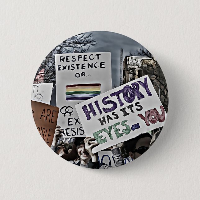 Badge Rond 5 Cm L'histoire a ses yeux sur vous (Devant)