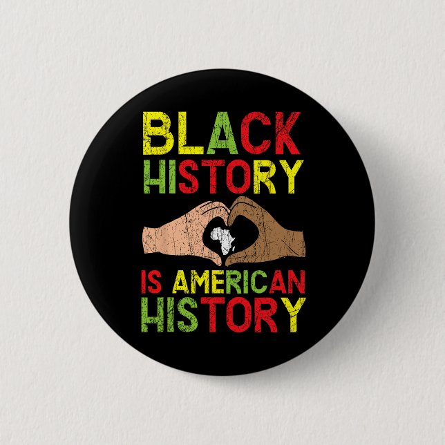 Badge Rond 5 Cm L'Histoire Noire Est Américaine L'Histoire Africai (Devant)