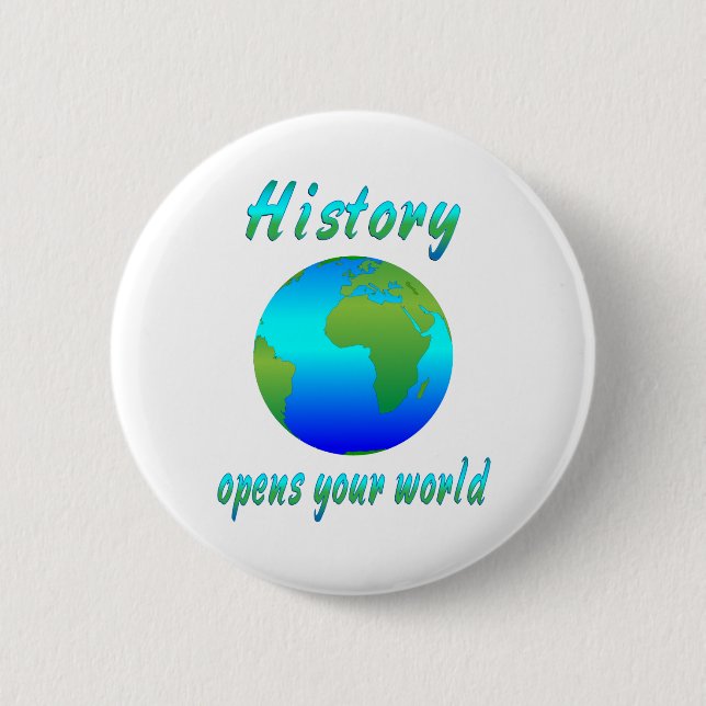 Badge Rond 5 Cm L'histoire ouvre des mondes (Devant)