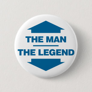 Badge Rond 5 Cm L'homme la légende - bleu