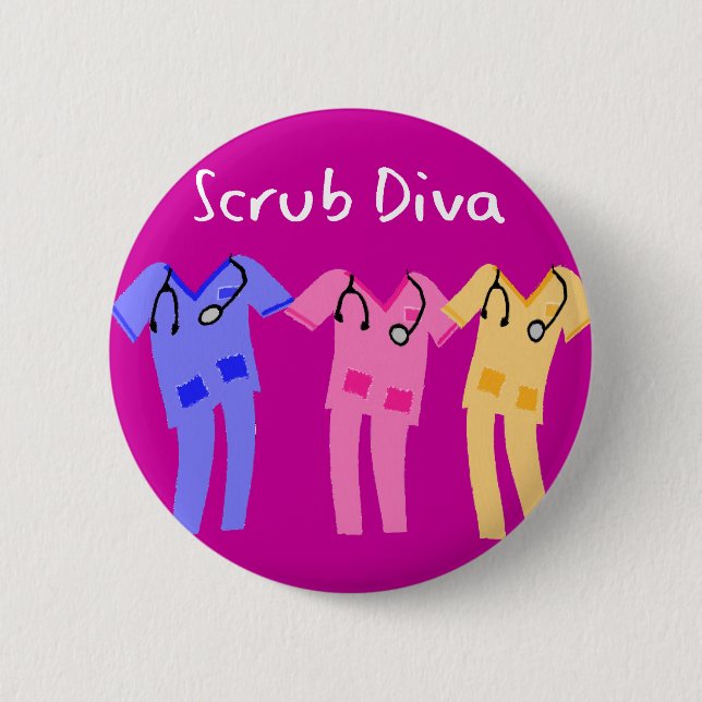 Badge Rond 5 Cm L'hôpital frotte des cadeaux de porteur (Devant)