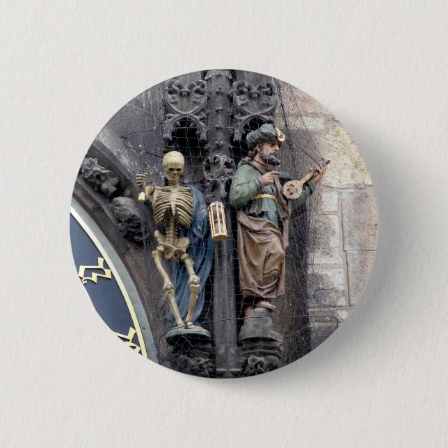 Badge Rond 5 Cm L'horloge astronomique (Devant)
