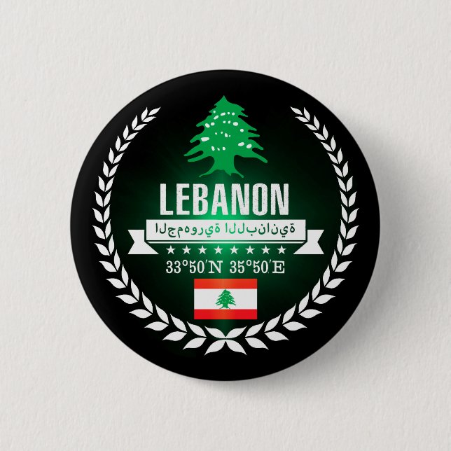 Badge Rond 5 Cm Liban (Devant)