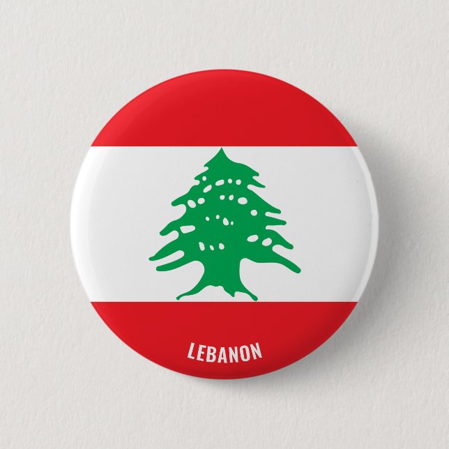 Badge Rond 5 Cm Liban Drapeau charmant patriotique (Devant)