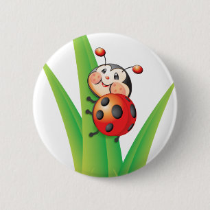 Badge Rond 5 Cm Libby le bouton de coccinelle