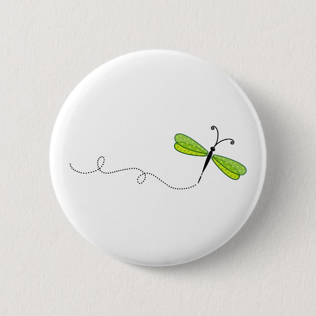 Badge Rond 5 Cm libellule (Devant)