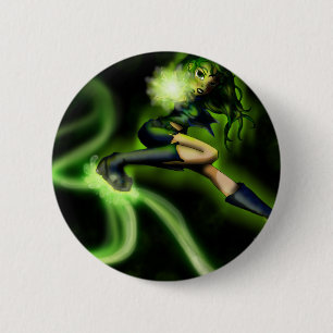 Badge Rond 5 Cm Libellule
