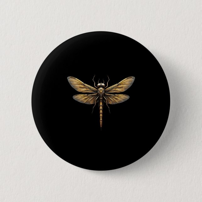 Badge Rond 5 Cm Libellule Animal Art Graphique Libellule (2) (Devant)