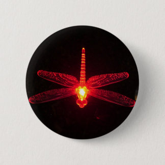 Badge Rond 5 Cm Libellule rougeoyante
