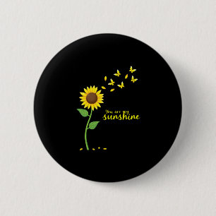 Badge Rond 5 Cm Libellules et Tournesol Tu es mon soleil (1)
