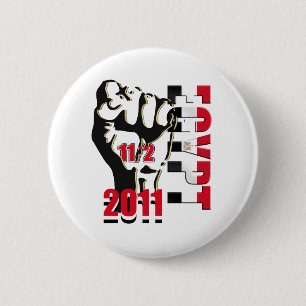 Badge Rond 5 Cm Libération 11ème de révolution de l'Egypte de