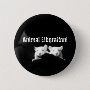Badge Rond 5 Cm Libération animale !