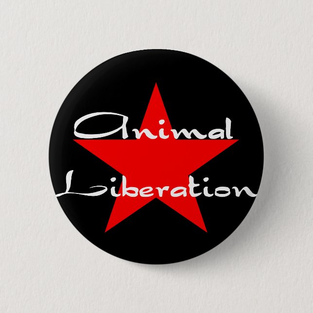 Badge Rond 5 Cm libération des animaux (Devant)