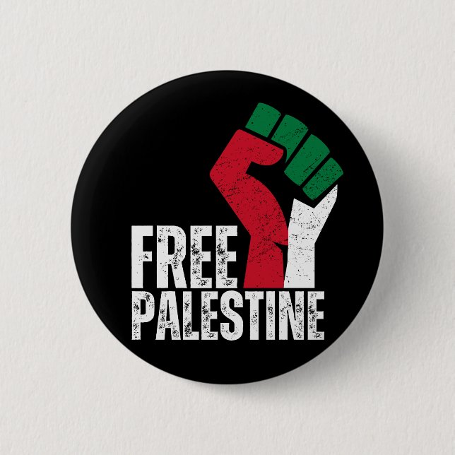 Badge Rond 5 Cm Libérez la Palestine Gaza - Liberté pour les Pales (Devant)