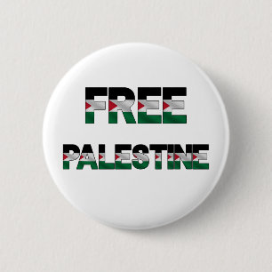 Badge Rond 5 Cm Libérez la Palestine Lettres drapeau Unité Fierté