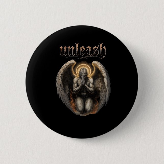 Badge Rond 5 Cm Libérez l'ange déchu (Devant)