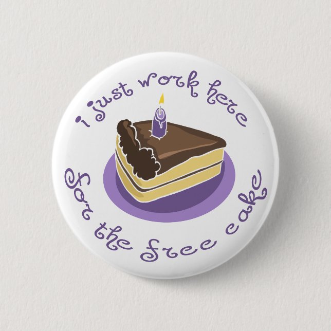 Badge Rond 5 Cm Libérez le bouton de gâteau (Devant)