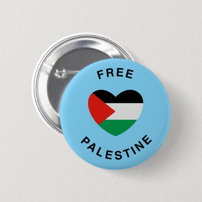 Badge Rond 5 Cm Libérez le drapeau palestinien (Devant & derrière)