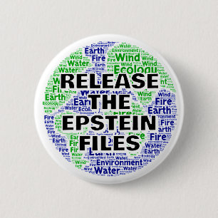 Badge Rond 5 Cm LIBÉREZ LES DOSSIERS EPSTEIN (Mot art Terre planèt