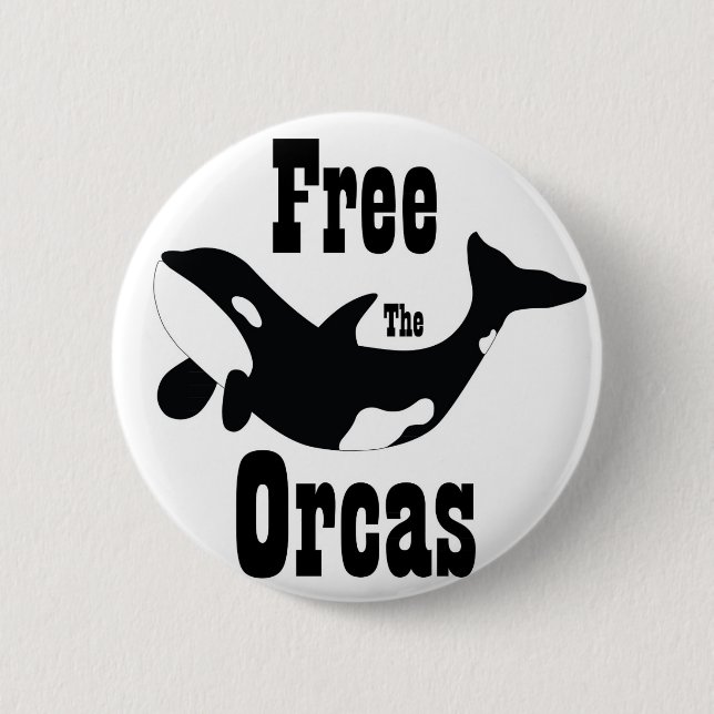 Badge Rond 5 Cm Libérez les orques (Devant)