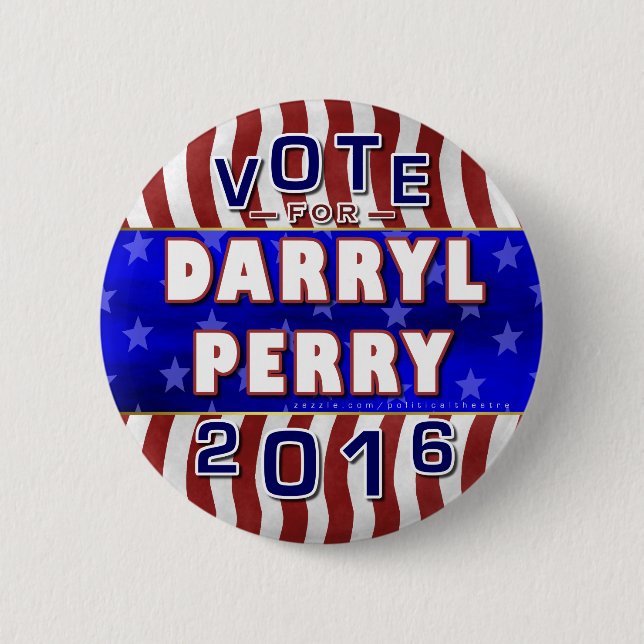 Badge Rond 5 Cm Libertaire 2016 de président élection de Darryl (Devant)