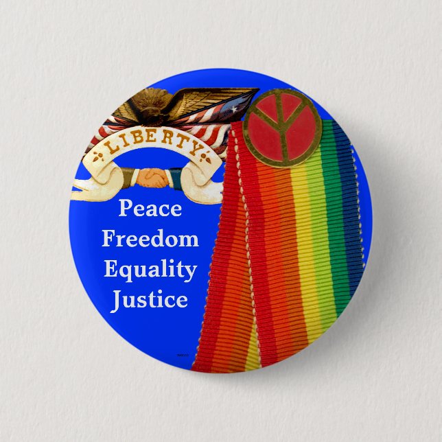 Badge Rond 5 Cm Liberté - bouton (Devant)