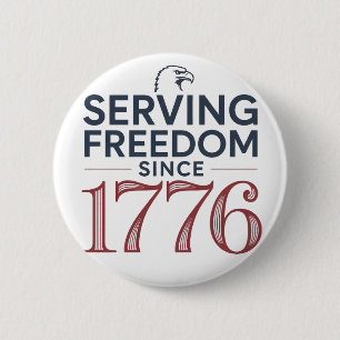 Badge Rond 5 Cm Liberté de service depuis 1776 4 juillet 250e anni